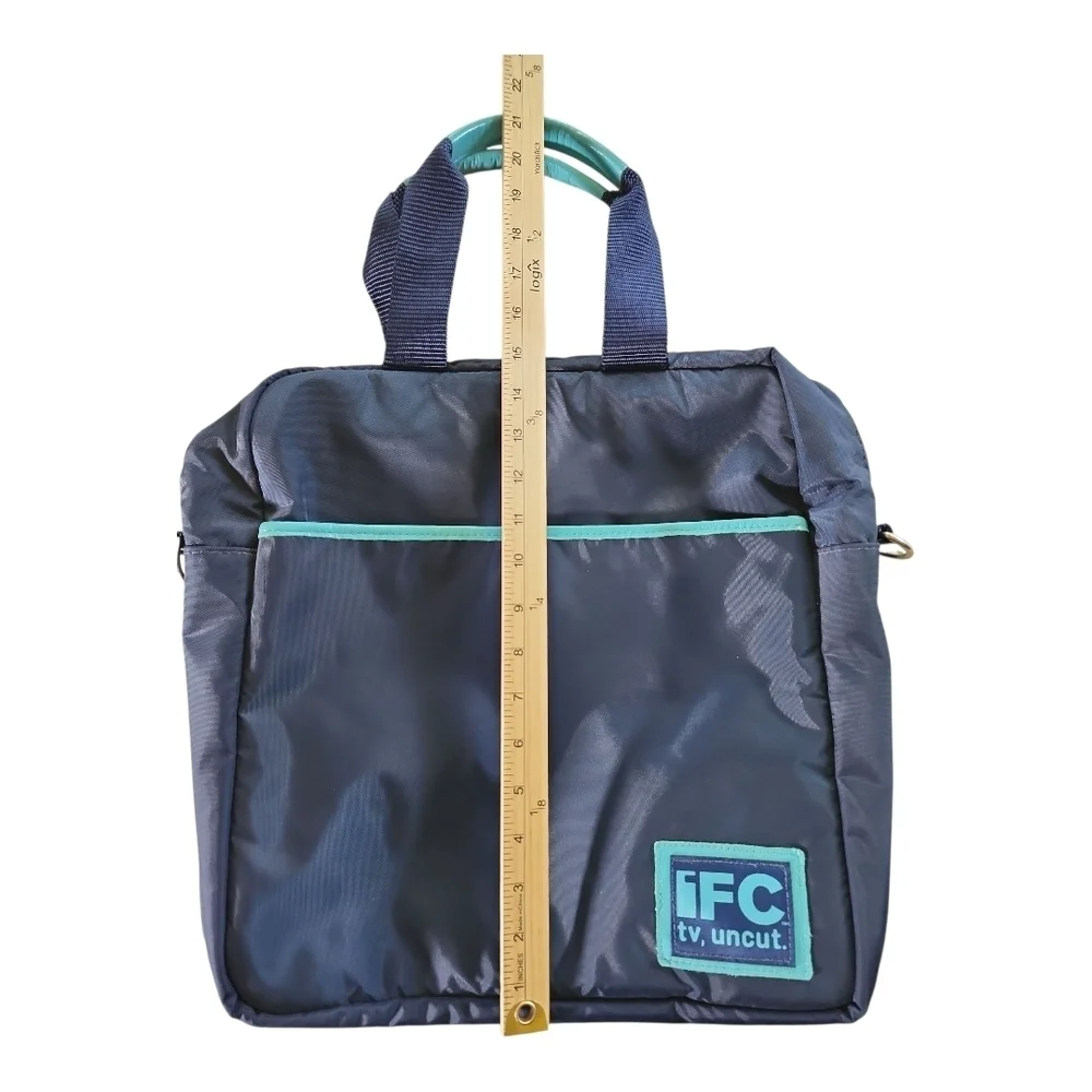 IFC tv. uncut. Navy Tote Laptop Bag by twelveNYC Made in USA Messenger